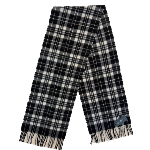 FRAAS  Black & White Wool Plaid Scarf 🇩🇪 – NWT - Picture 4 of 11